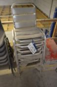 Six Tubular Alloy Framed Stacking Chairs (please n