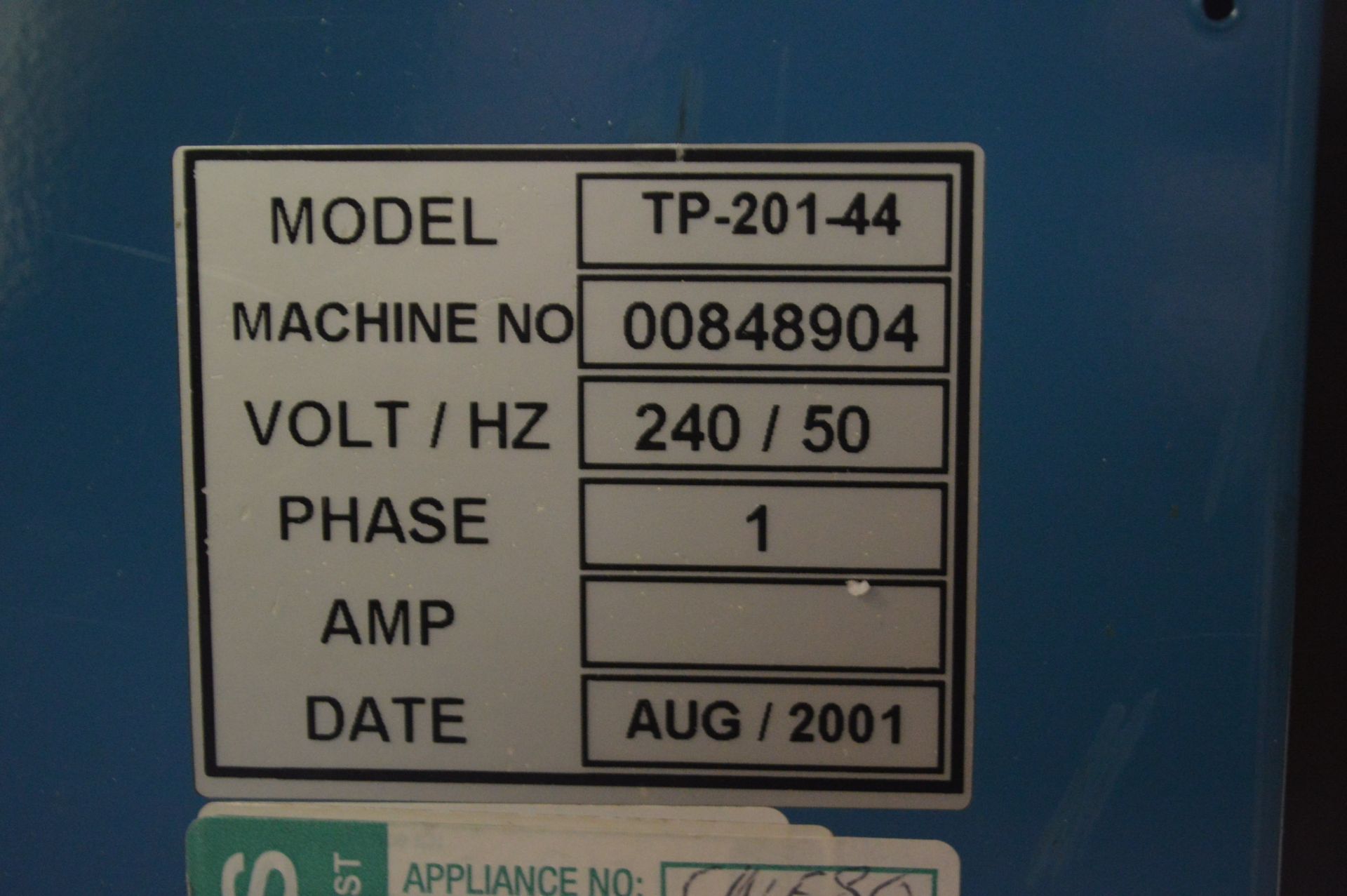 Semi-Automatic Strapping Machine, model TP-201-44, - Image 5 of 5