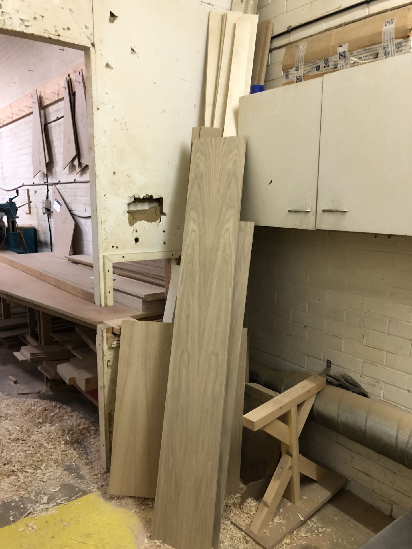 Assorted Timber/MDF, as set out against wall (plea - Image 2 of 2