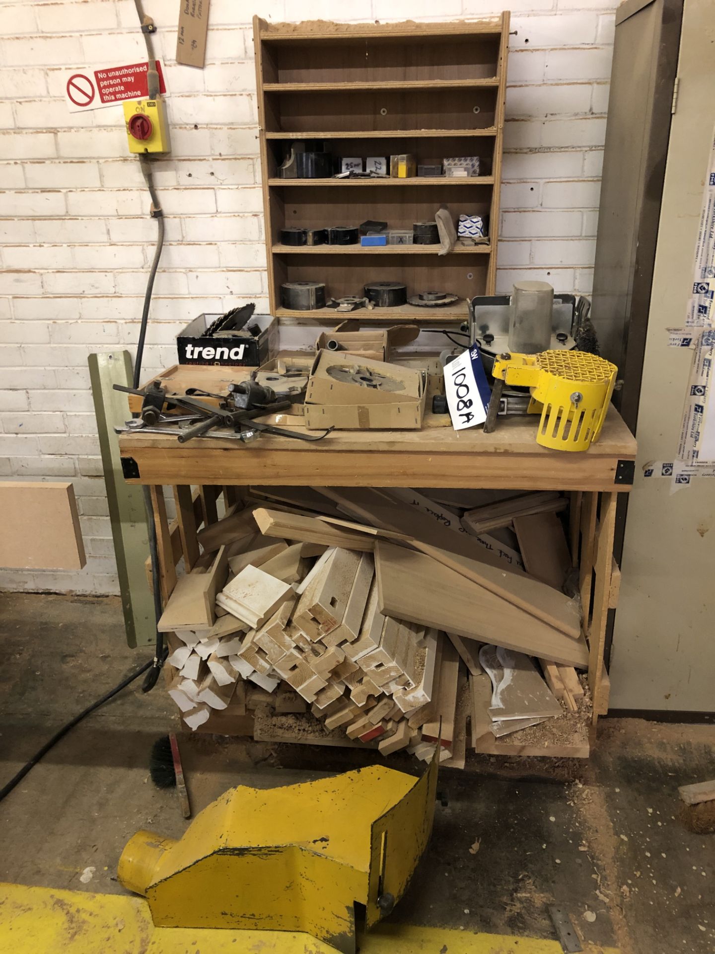 Assorted Tooling, as set out on bench, shelving an