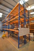 Double-Sided Four-Bay Pallet Rack, approx. 13.5m l
