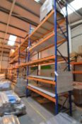 Single-Sided Five-Bay Pallet Rack, approx. 13.5m l