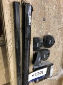 Two Thule Load Bars & Thule Kit 4011 Flush Railing