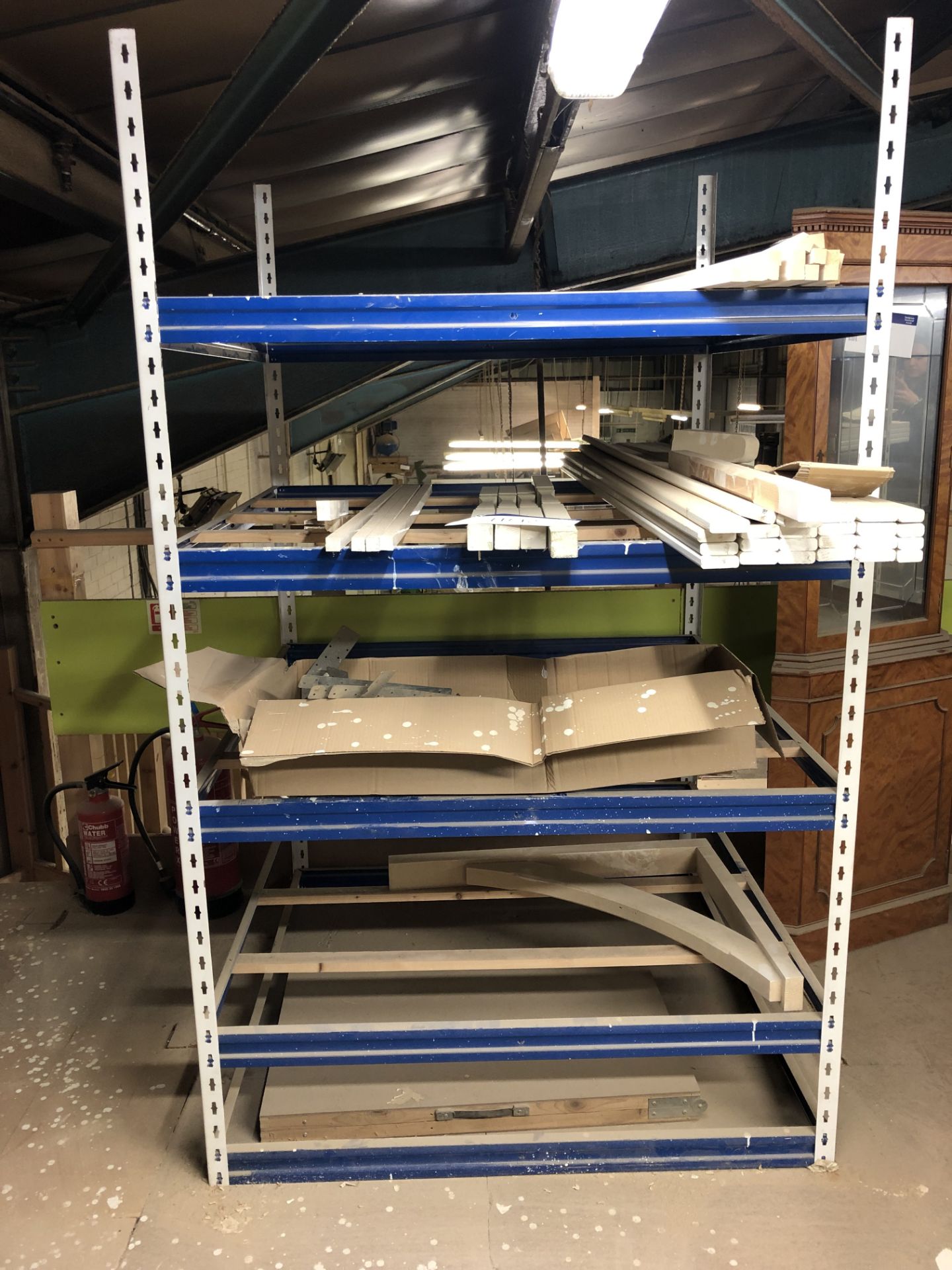 Five Tier Storage Rack, with contents (please note