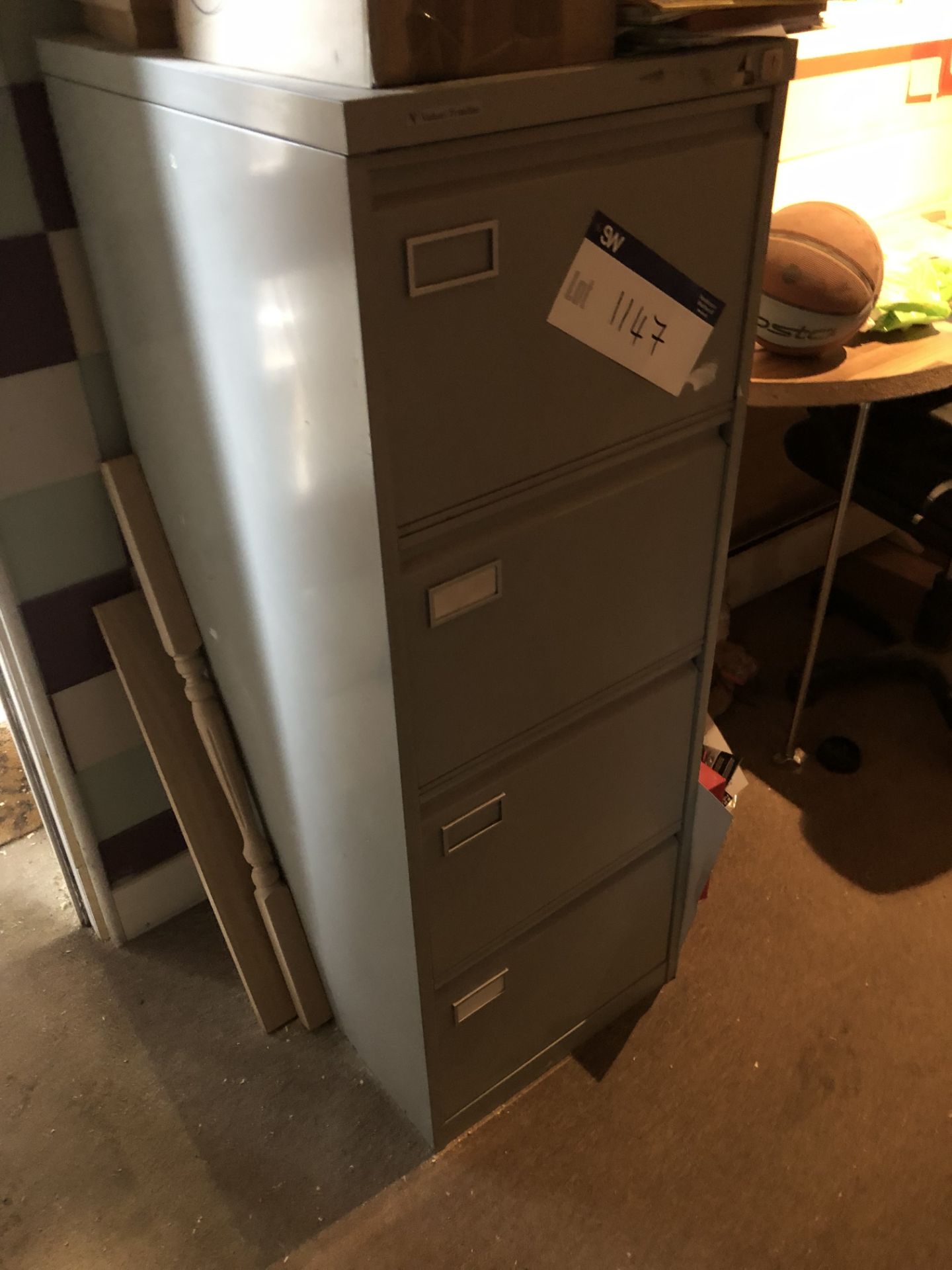 Vickers Trimline Four Drawer Steel Filing Cabinet