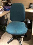 Four Fabric Upholstered Swivel Chairs (please note