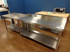 Two Stainless Steel Two Tier Benches (PLEASE NOTE