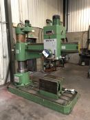 BEM MG1675 Radial Arm Drill c/w Slotted Steel Box Table, Serial Number: 1310239, Year of