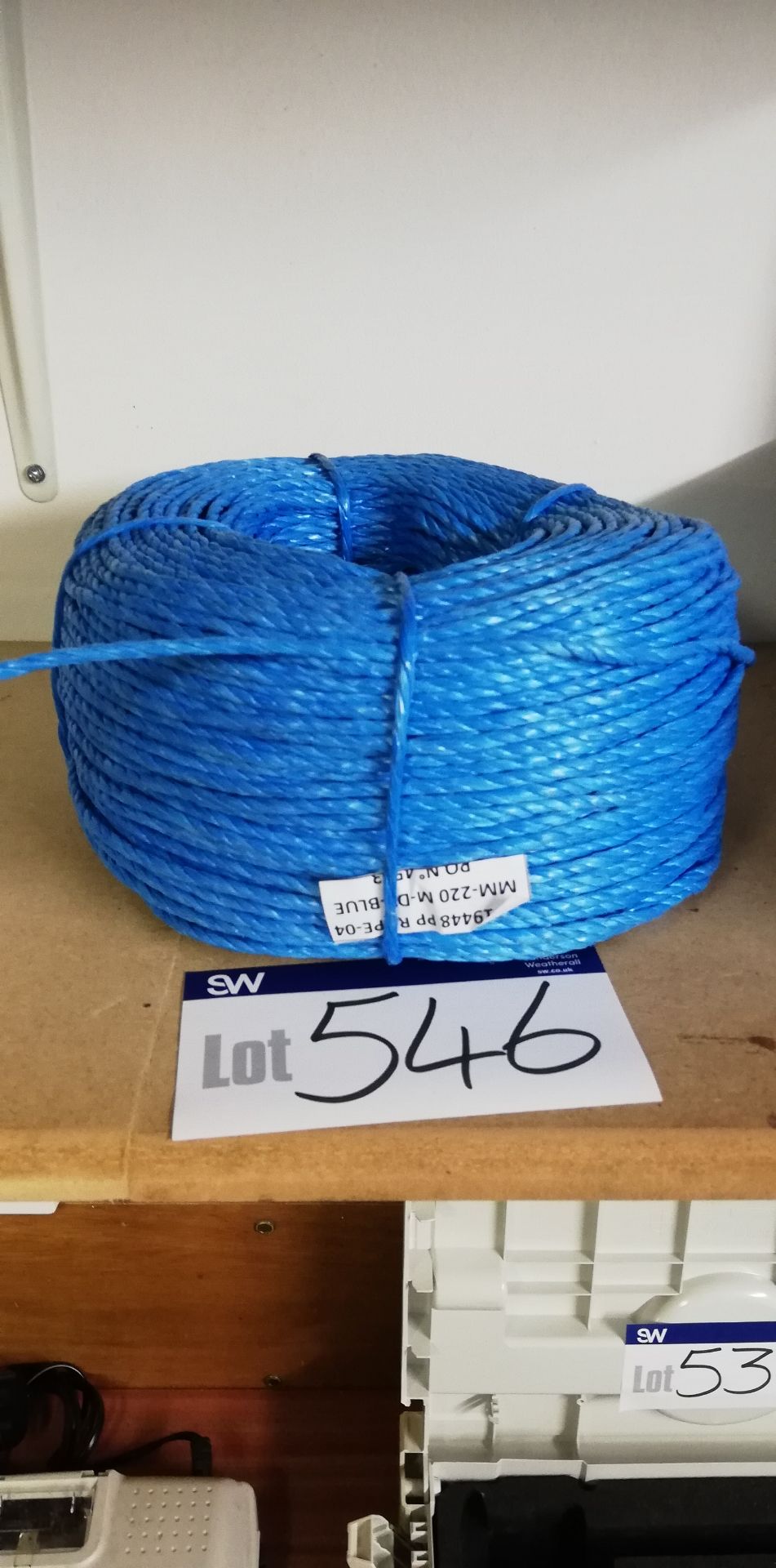 Lengths of Blue Nylon Rope