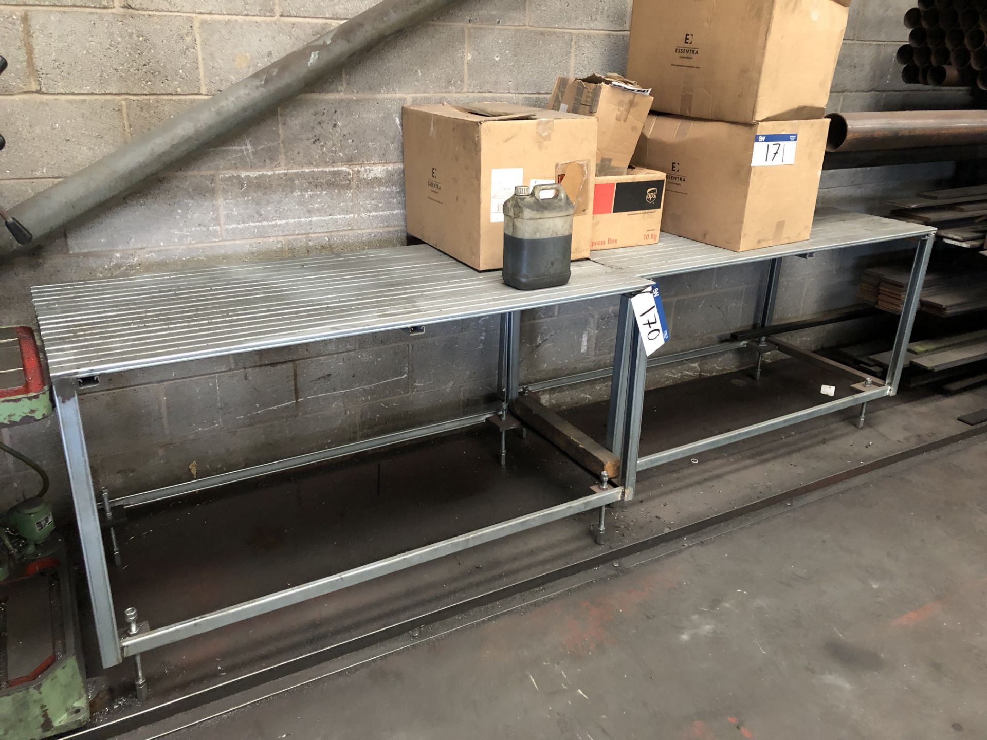 2 Steel Workbenches