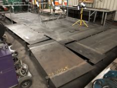 Welded Steel Plate Work Platform, approx. 9000mm x 4000mm
