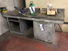 Steel Workbench c/w Timber Top