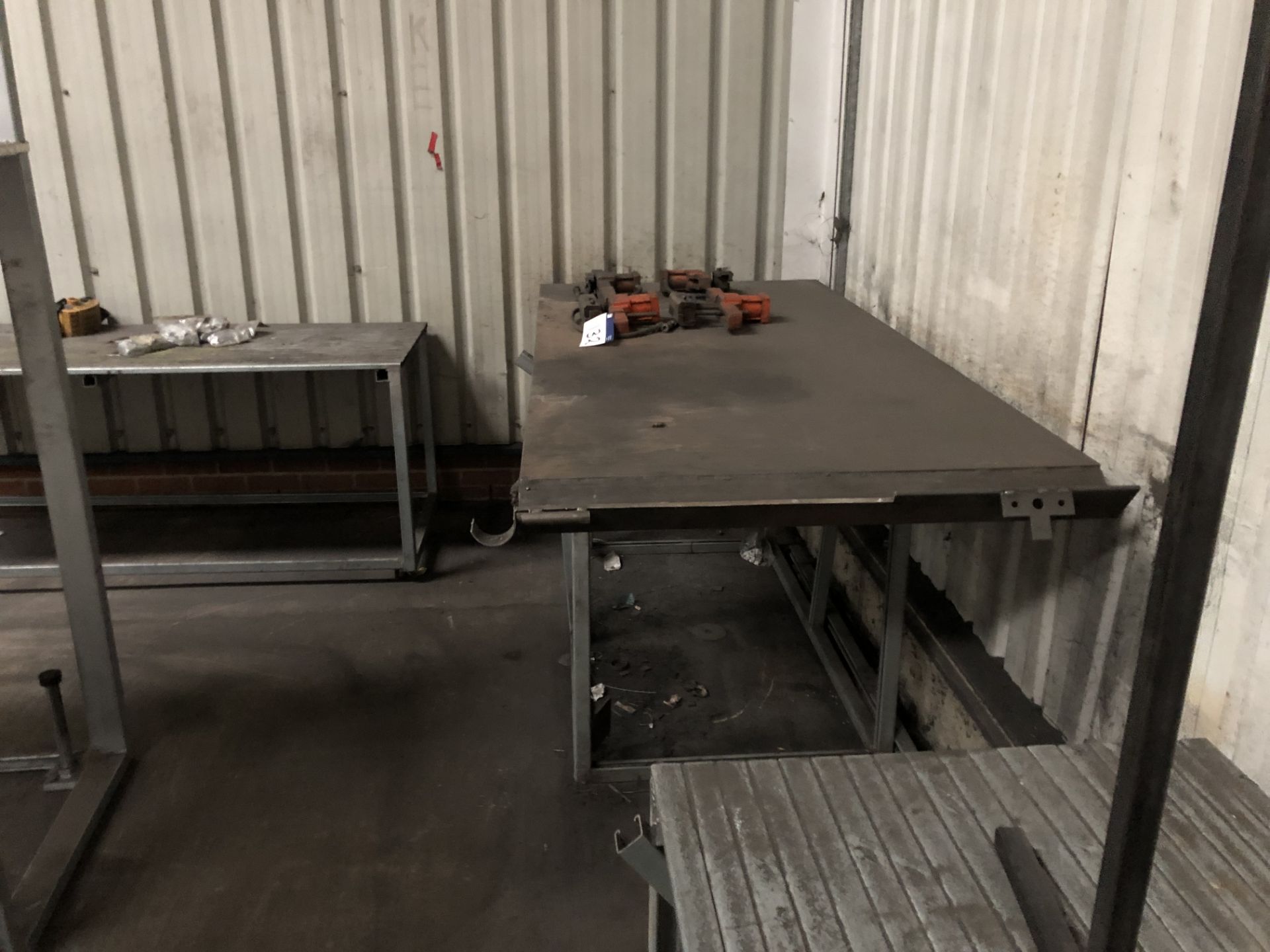 3 Steel Workbenches - Image 2 of 2
