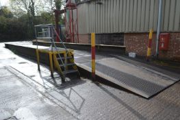 50,000kg cap. OVER SURFACE LOADCELL WEIGHBRIDGE, approx. 15m x 2.95m, with four loadcells, chequer