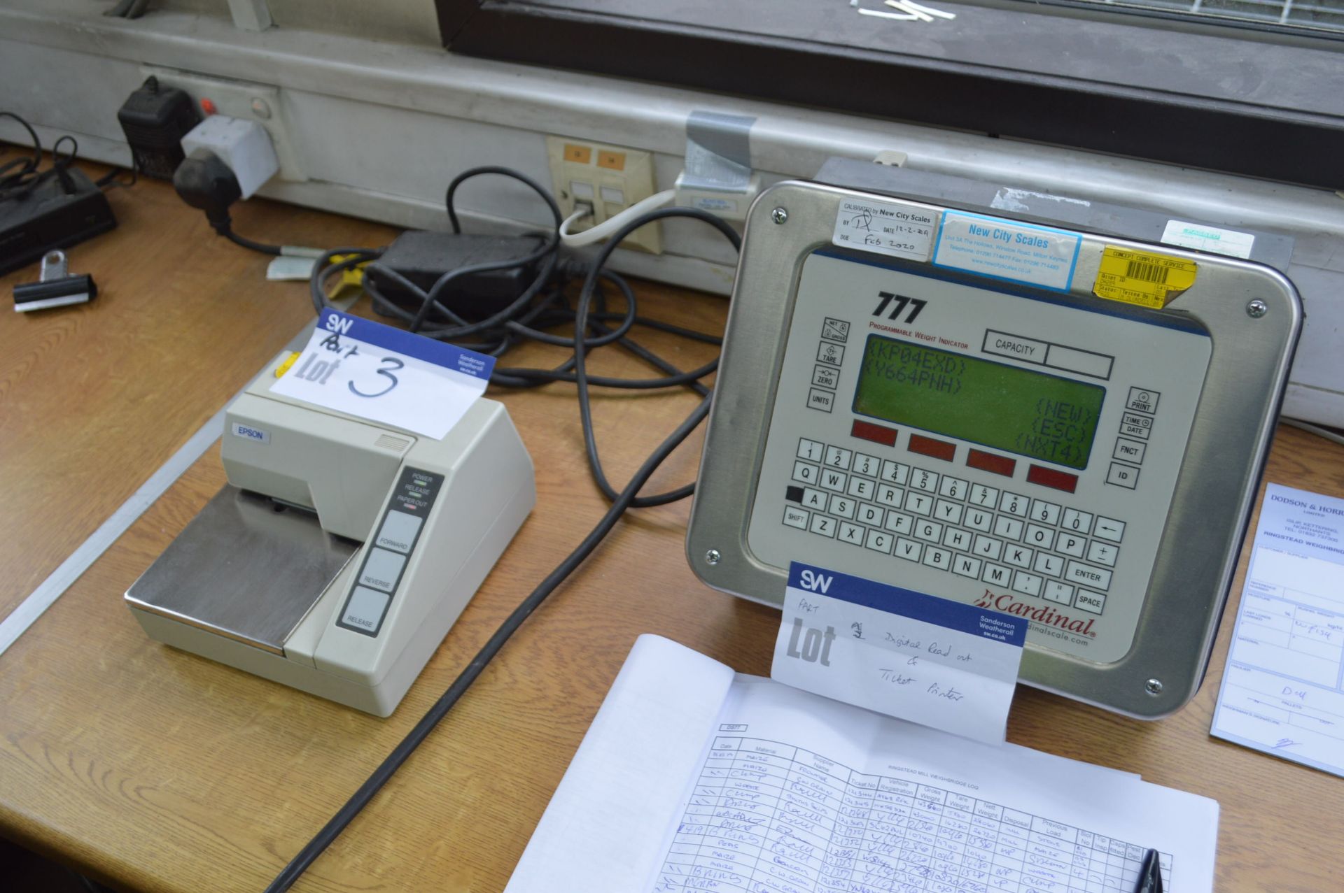 50,000kg cap. OVER SURFACE LOADCELL WEIGHBRIDGE, approx. 15m x 2.95m, with four loadcells, chequer - Image 5 of 8