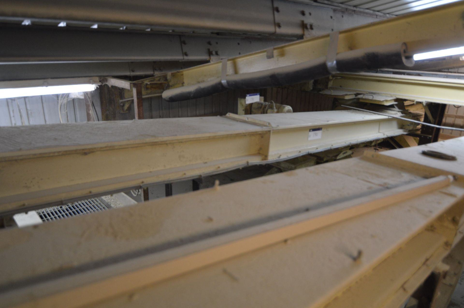 Approx. 290mm Inclined Chain & Scraper Conveyor, approx. 7m centres long, with geared electric