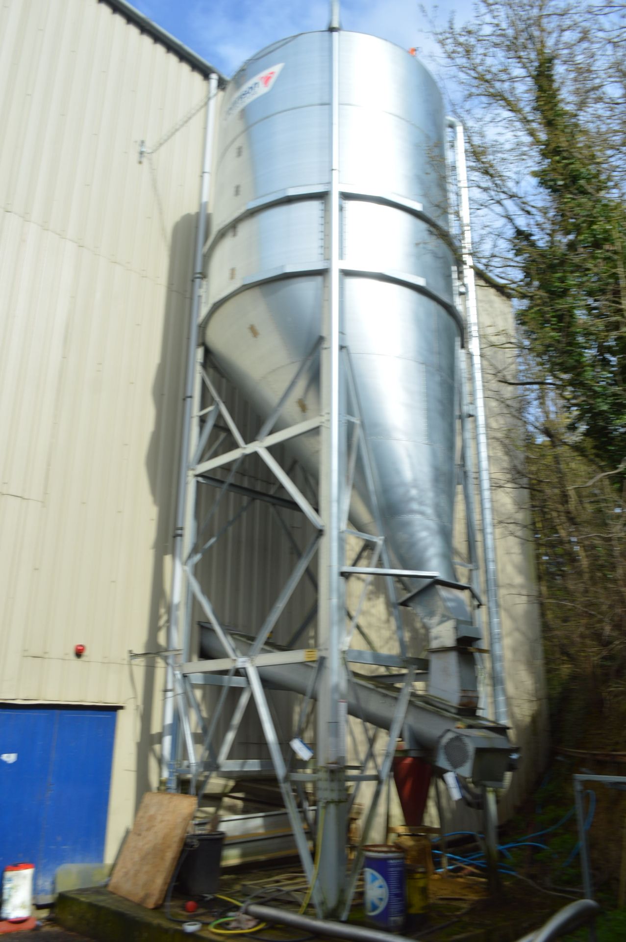 Collinson 28 tonne (Wheat cap.) GALVANISED STEEL GRAIN STORAGE SILO, serial no. 79007, year of - Image 2 of 3