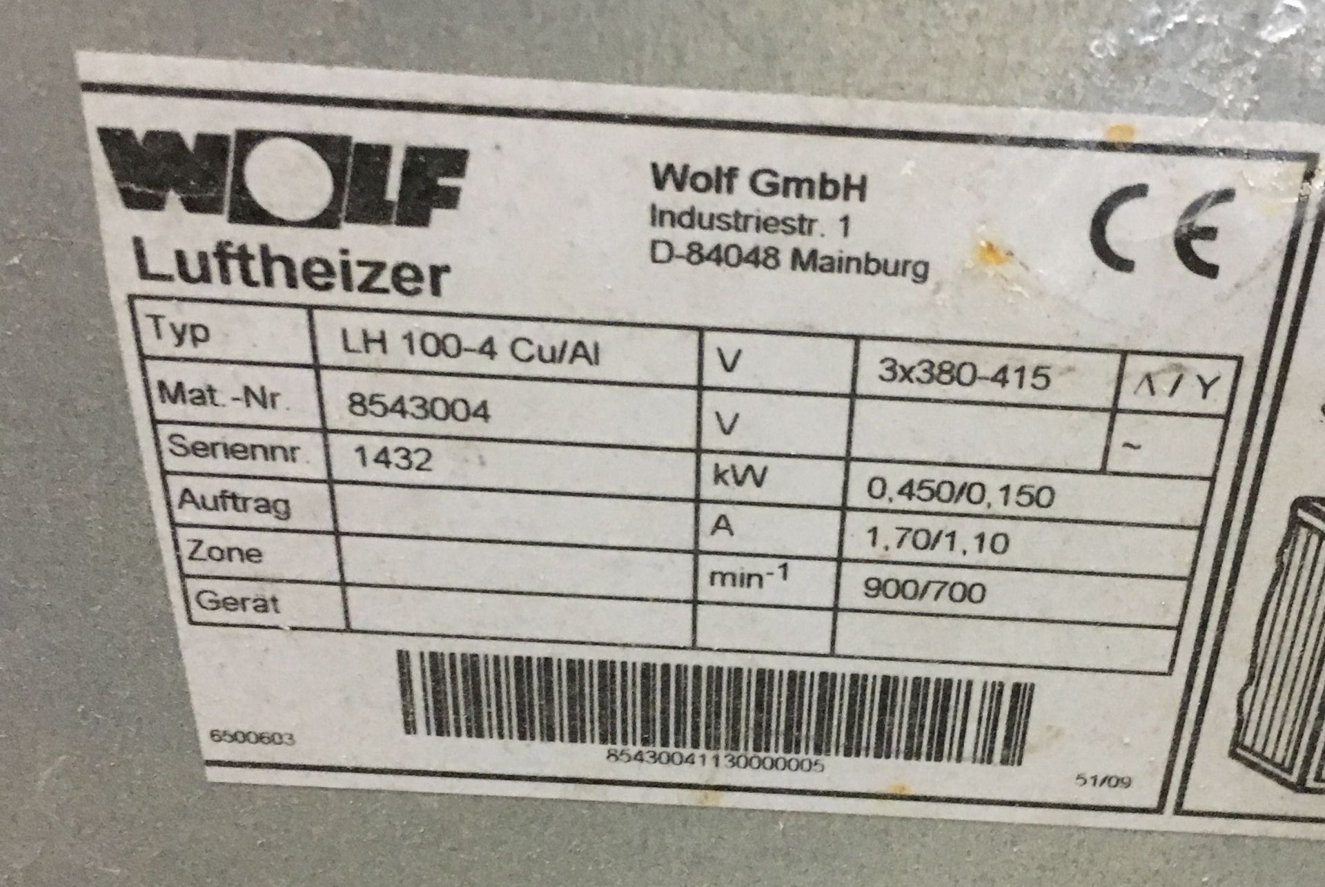 Wolf LH 100-4 Cu/AI Heat Exchange Panel - Image 5 of 5