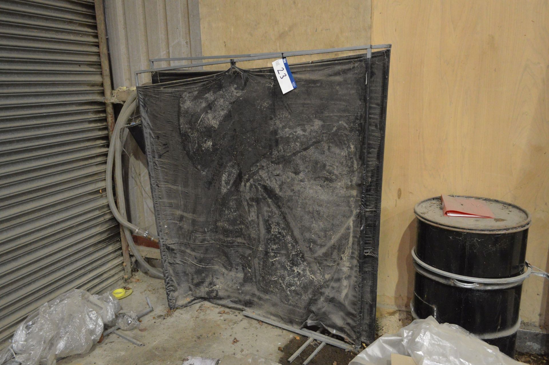 Two Steel Framed Welding Screens - Image 2 of 2