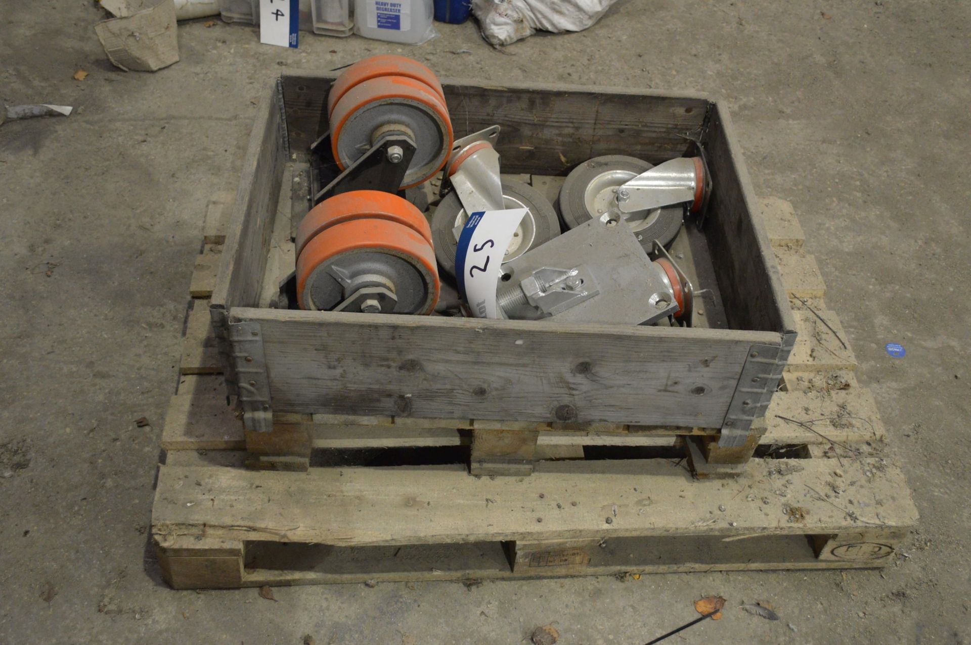 Assorted Casters and Equipment, on one pallet