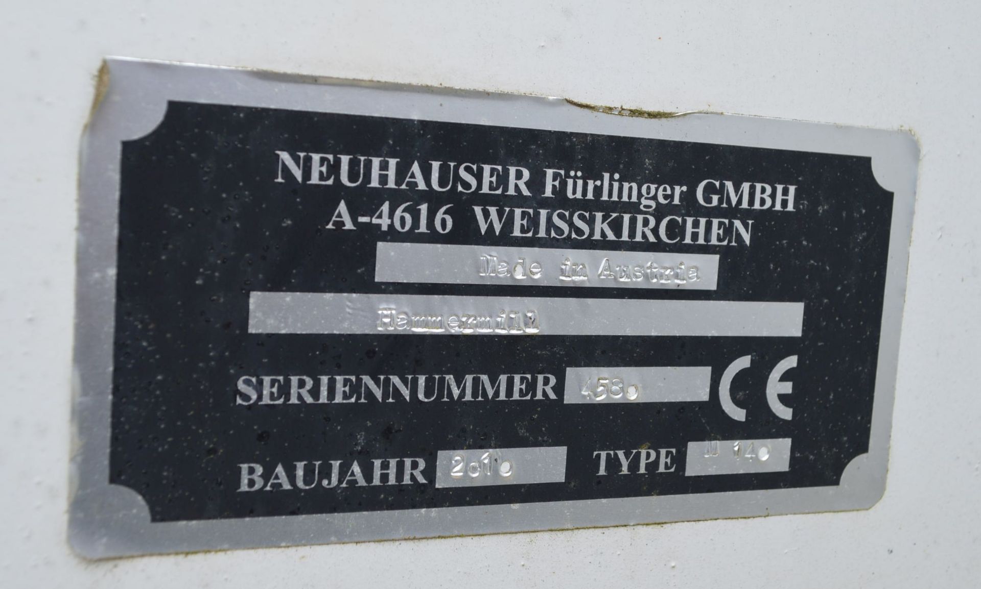 Neuhauser Furlinger M140 HAMMER MILL / Grinder, serial no. 4530, year of manufacture 2010, with - Image 4 of 7
