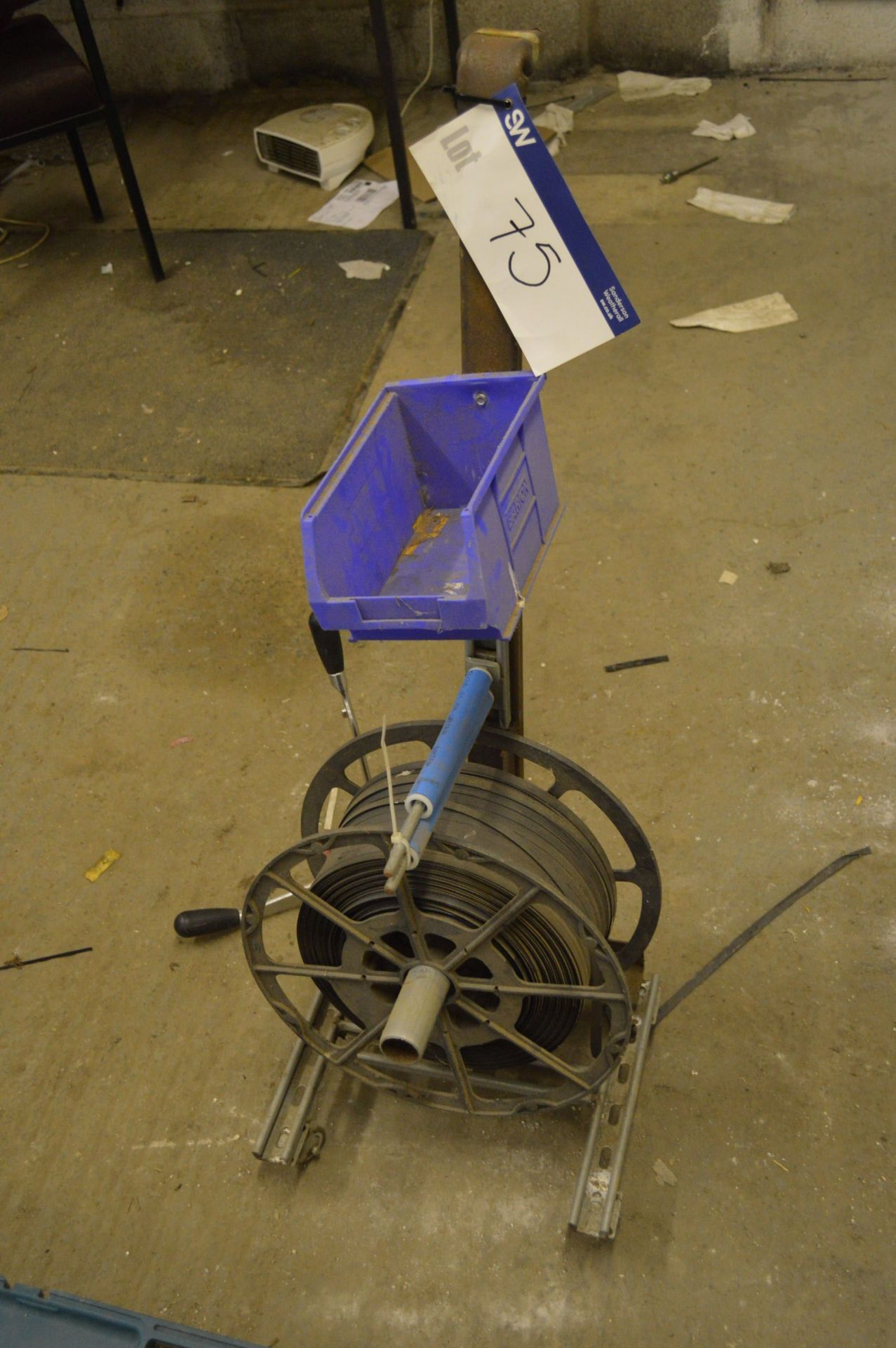 Strap Banding Tool, with strap banding and trolley