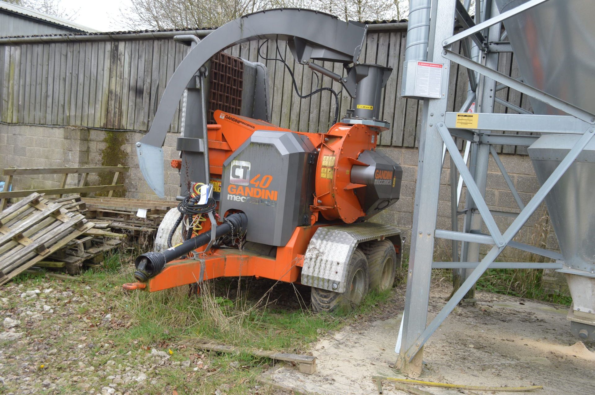 Gandini Meccanica CT40/75TTS MOBILE WOOD CHIPPER, serial no. CT40453, year of manufacture 2014, with - Image 2 of 11