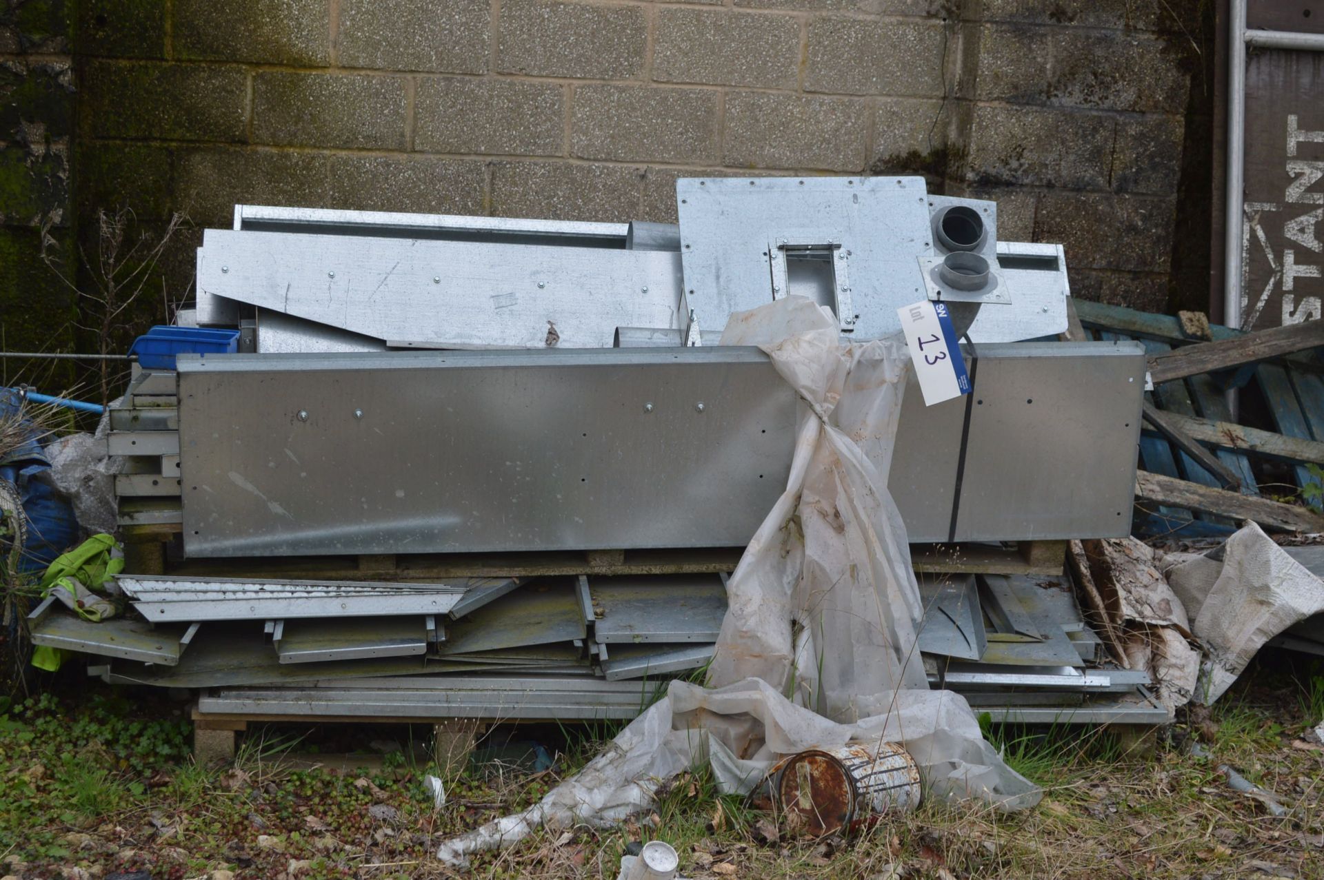 Galvanised Steel Panel Components and Equipment, in one stack - Image 2 of 3