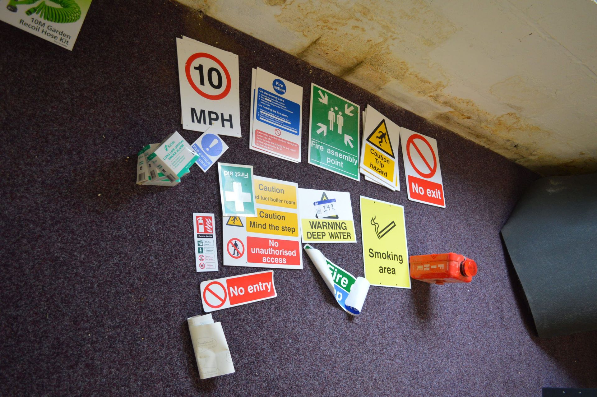 Assorted Health and Safety Signs, as set out