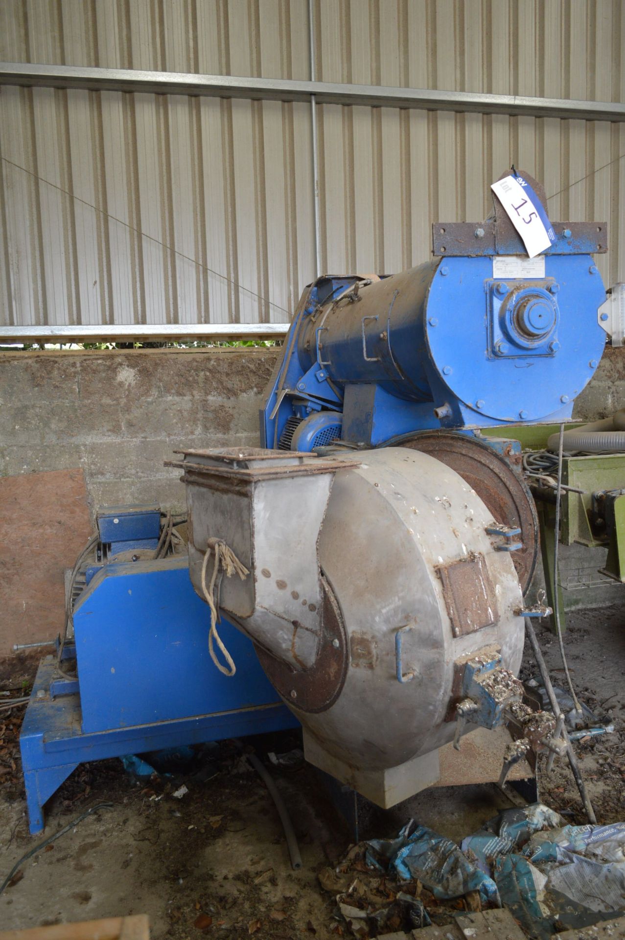 PELLETING PRESS (understood to be R Sizer Orbit), with electric motor drive, CC95/185 stainless