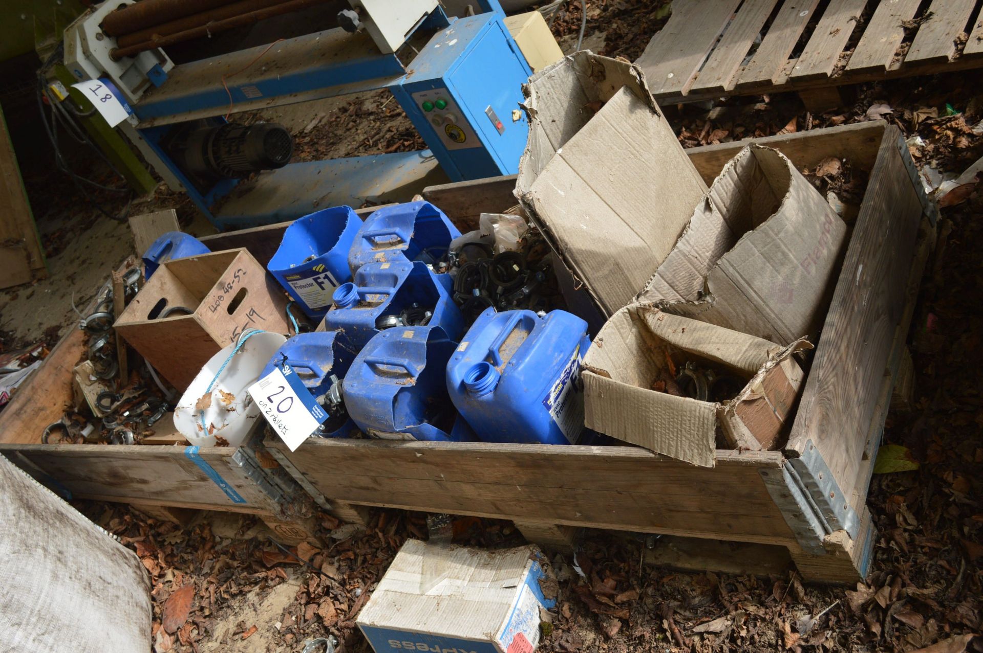 Assorted Pipe Clamps, on two pallets