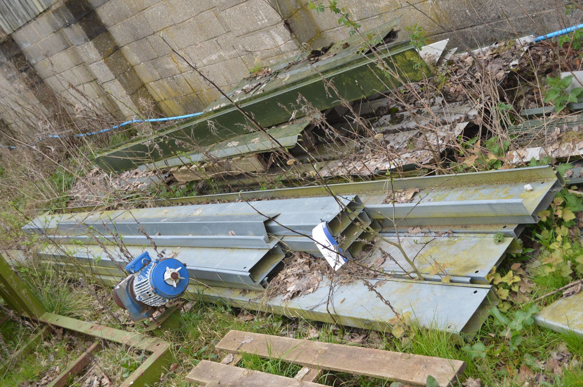 Galvanised Steel Purlins and Profile Sheet Cladding, in one stack