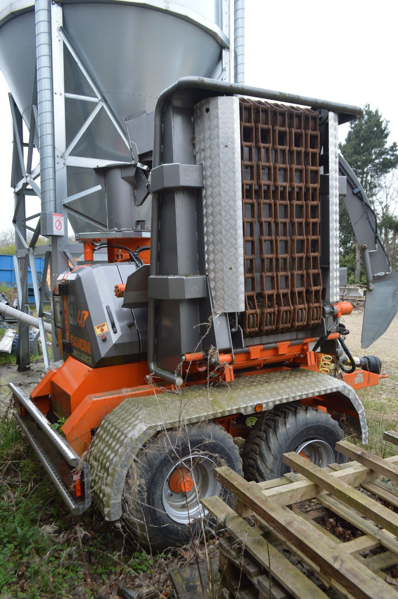 Gandini Meccanica CT40/75TTS MOBILE WOOD CHIPPER, serial no. CT40453, year of manufacture 2014, with - Image 5 of 11