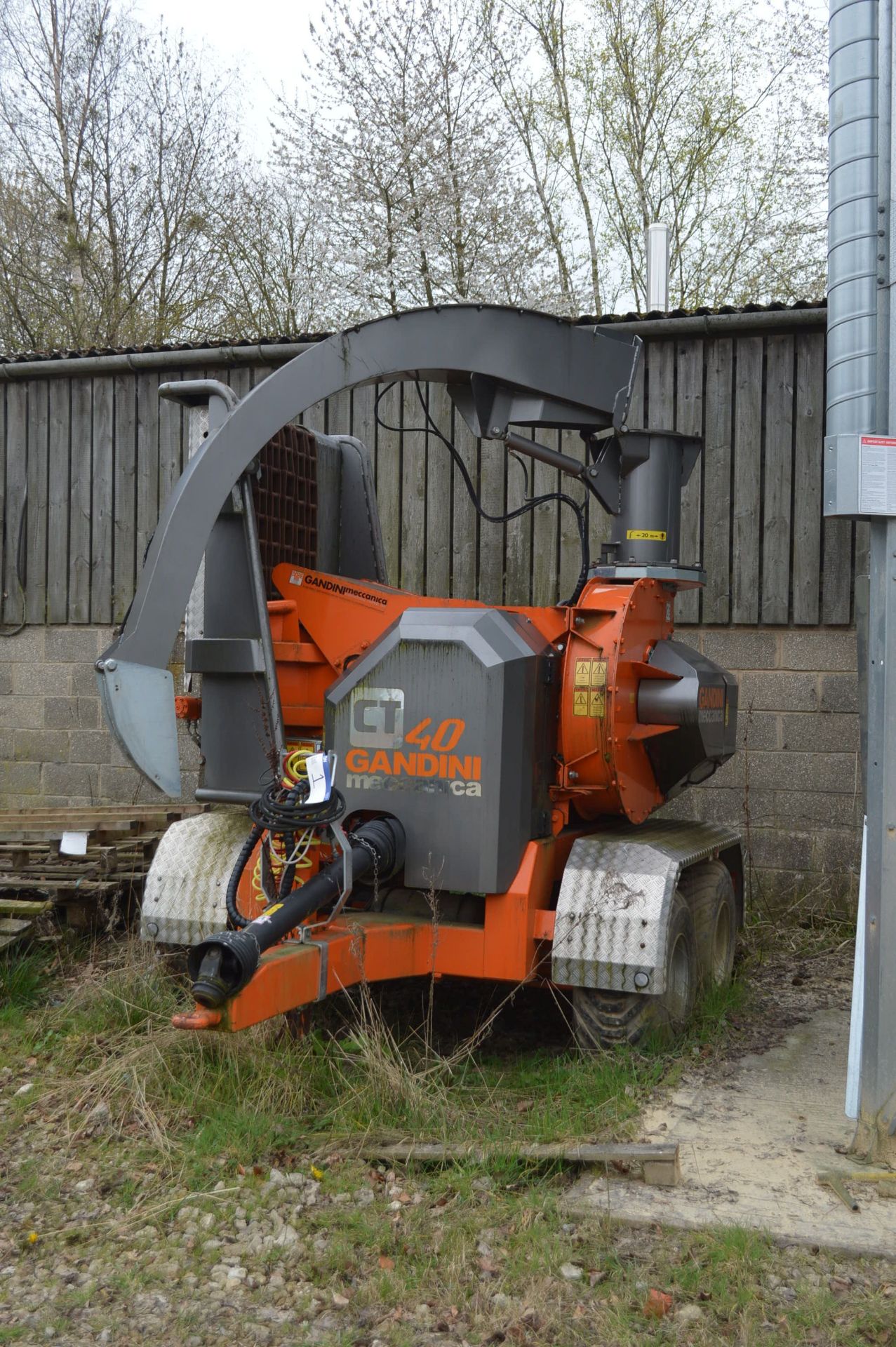 Gandini Meccanica CT40/75TTS MOBILE WOOD CHIPPER, serial no. CT40453, year of manufacture 2014, with - Image 8 of 11