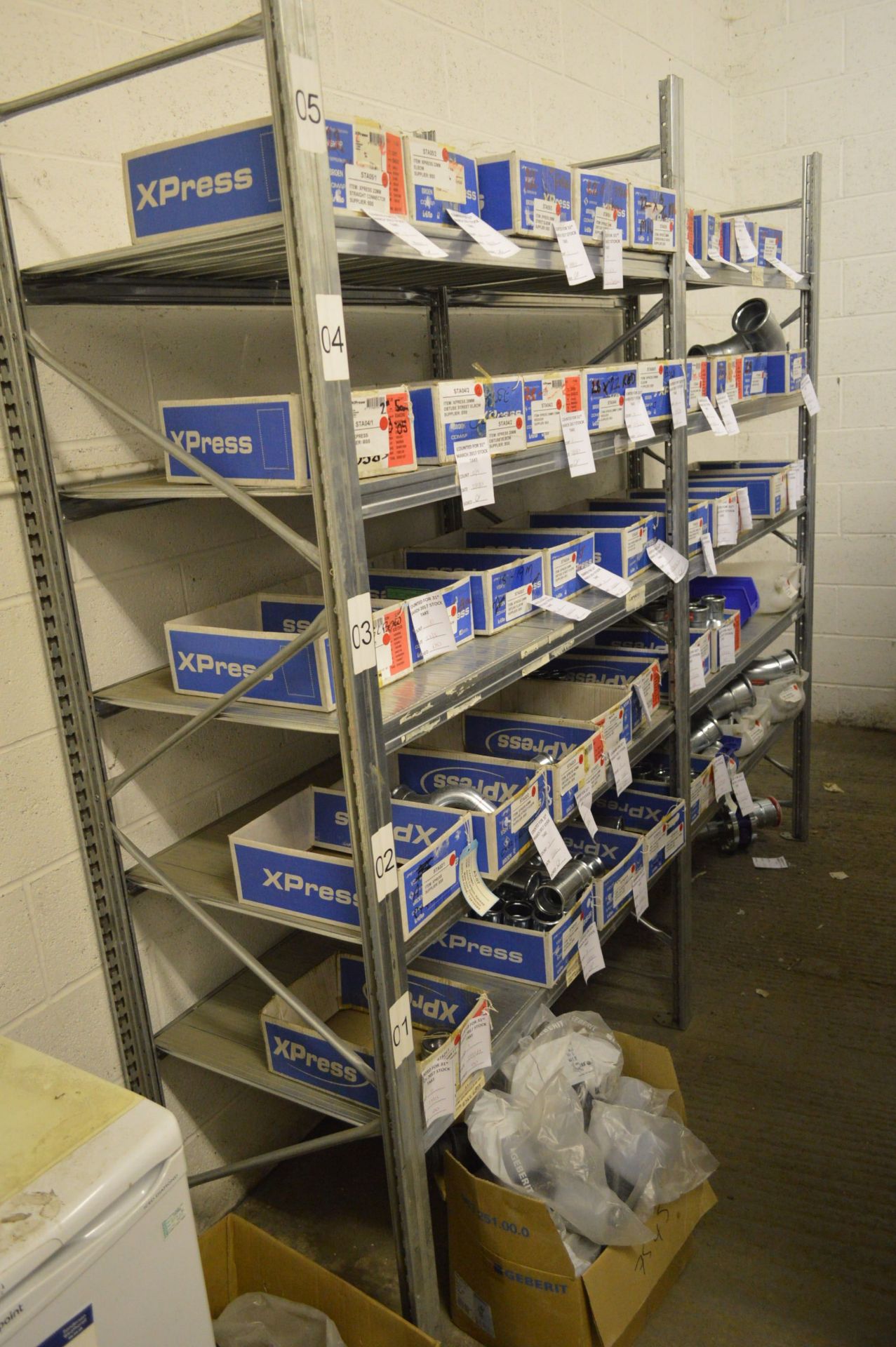 Nine Galvanised Steel Multi-Tier Stock Racks (reserve removal until contents cleared) - Image 4 of 5