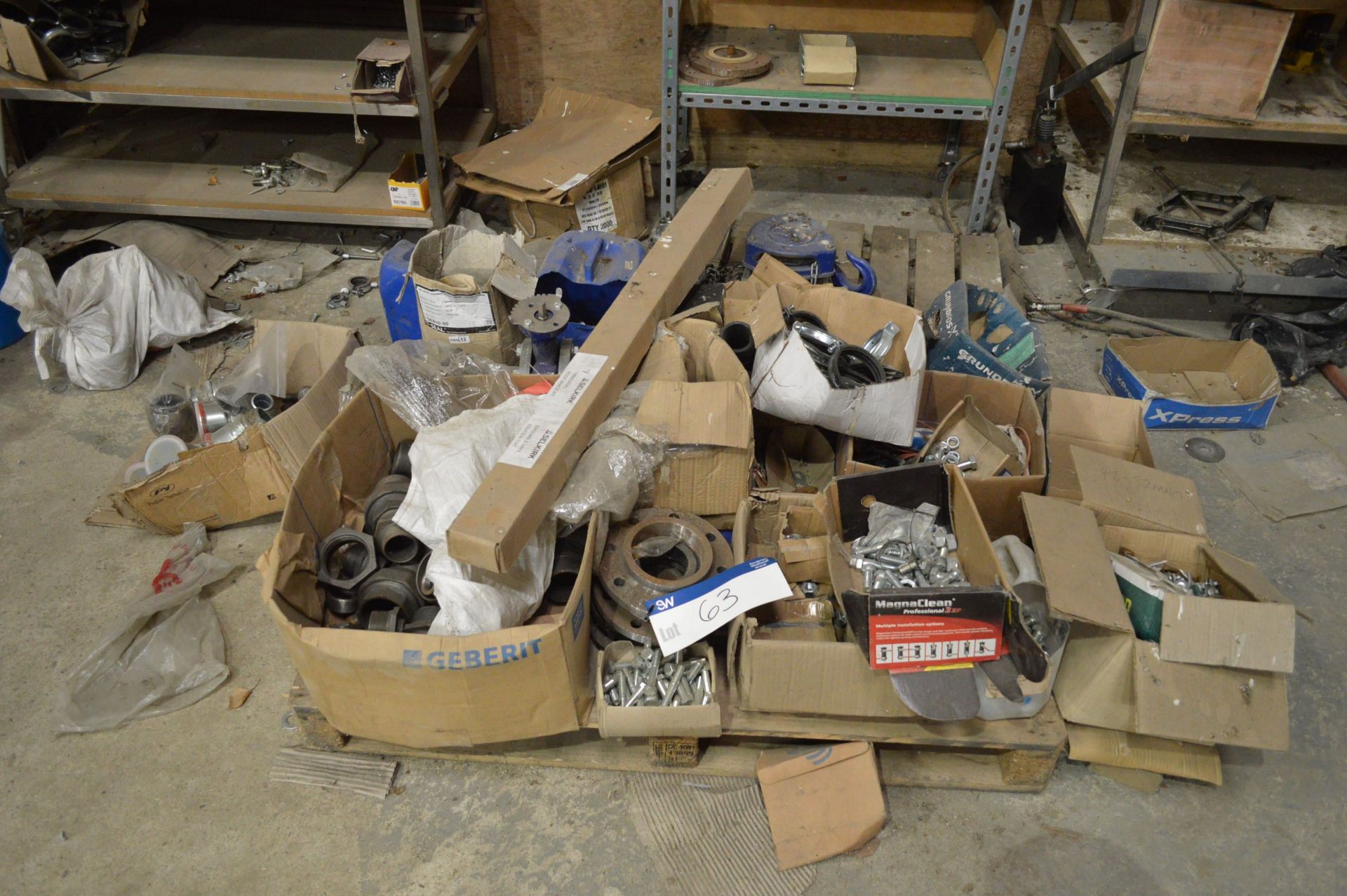Assorted Nuts, Bolts and Fastenings, on one pallet