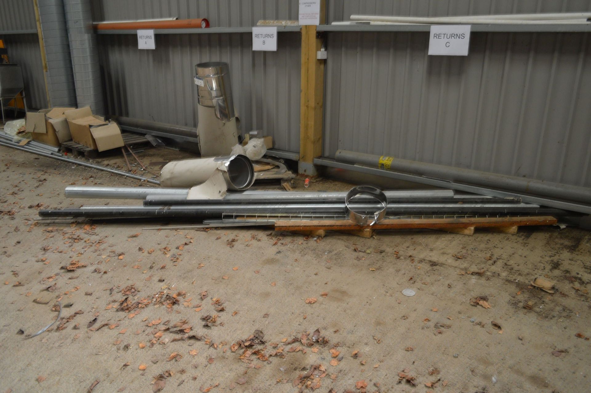 Assorted Plastic & Galvanised Steel Piping, Ducting, Spiral Wound Ducting, Hopper and Boiler, set - Image 2 of 4