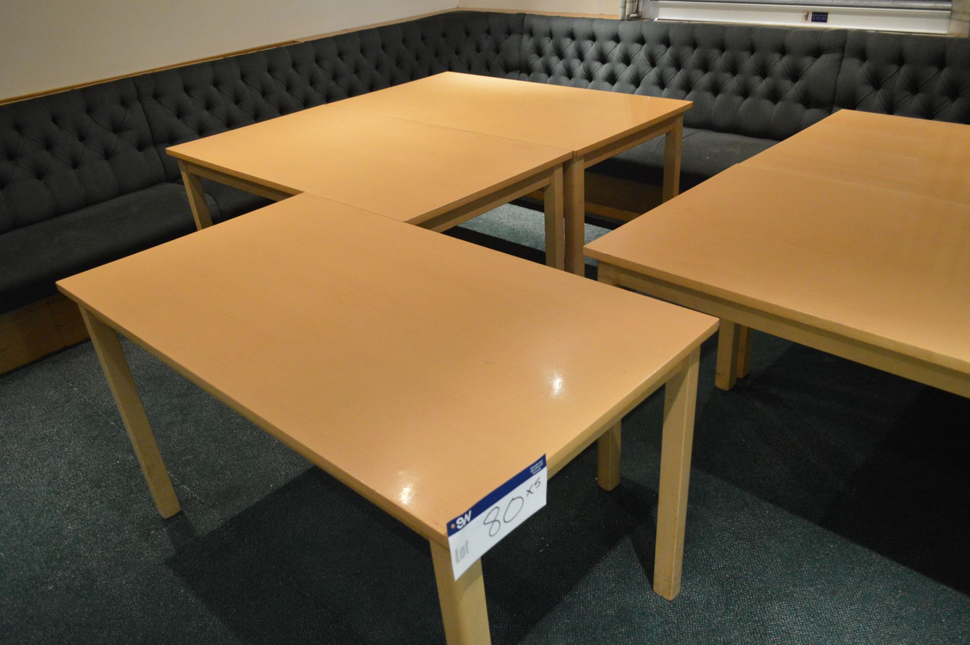 Five Tables, each 1.4m x 760mm - Image 3 of 4