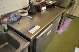 Stainless Steel Preparation Bench, approx. 1.5m x