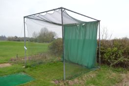Tubular Steel Framed Golf Practice Net, approx. 3m