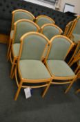 Nine Fabric Upholstered Stand chairs