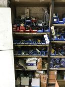 Contents to One Bay of Shelving, including brake discs, brake parts, airline & electrical