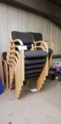 14 Charcoal Fabric Upholstered Wooden Framed Chairs (lot located at Bedfords Limited (In