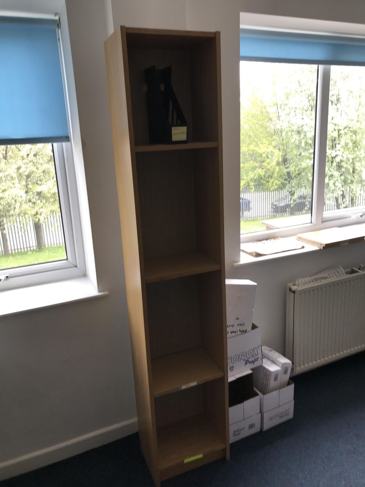 Contents of Office, including three curved front cantilever framed desks, four desk pedestals, two - Image 4 of 5