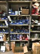 Contents to One Bay of Shelving, including, light fittings, guide & pin kits and calliper
