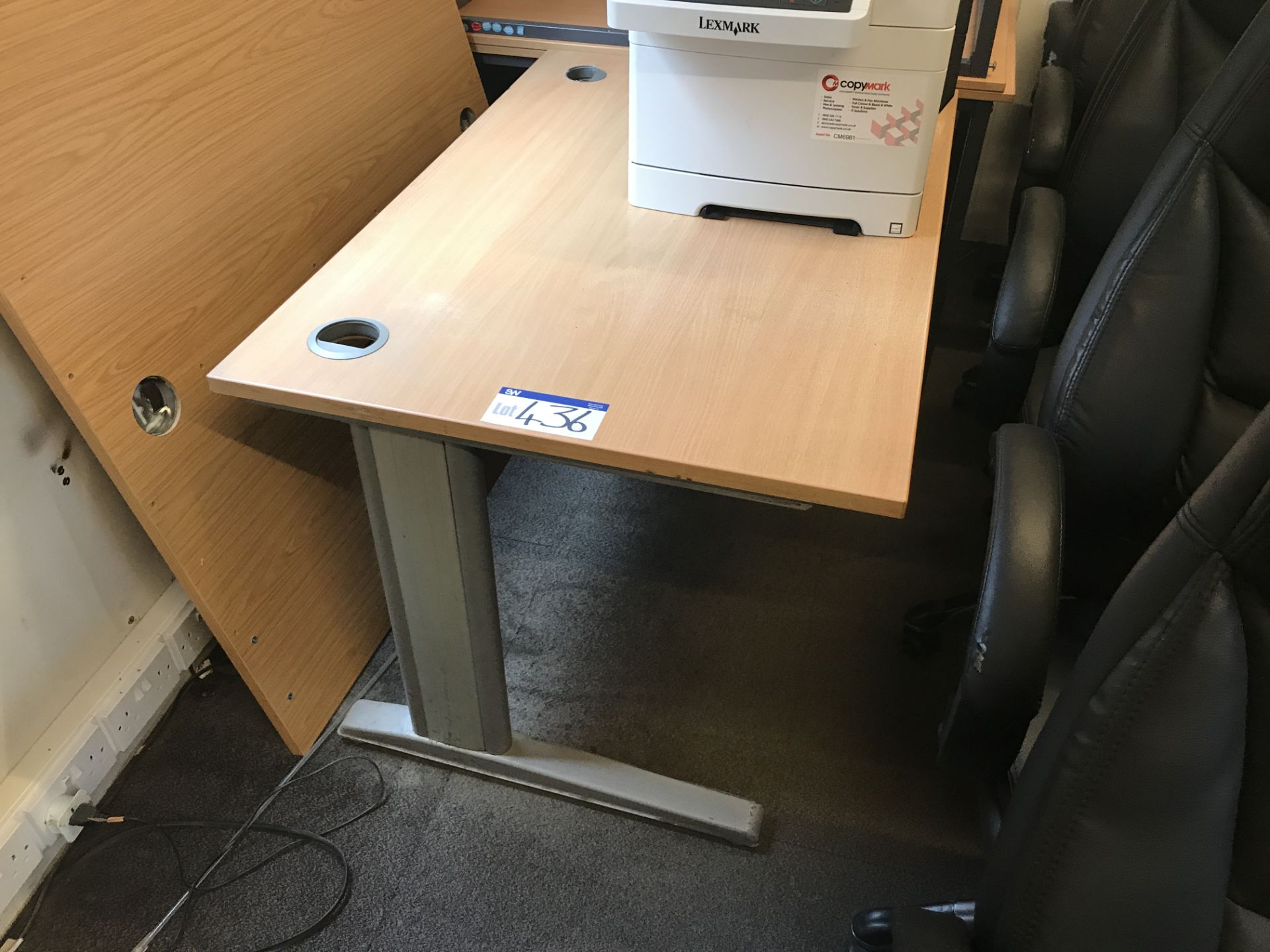 Steel Cantilever Framed Desk & Two Steel Framed Tables (lot located at Bedfords Limited (In