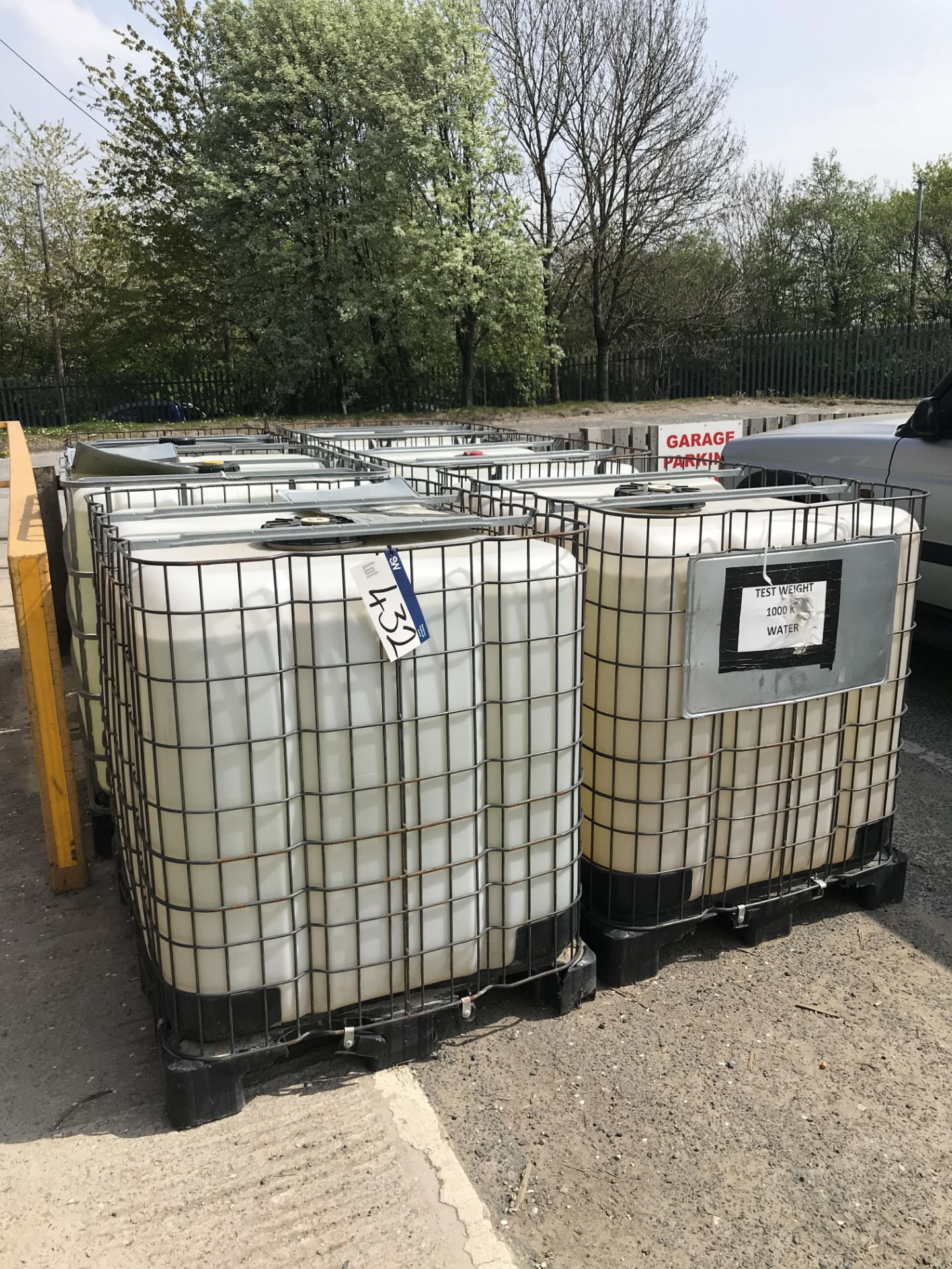 Six IBC 1000kg Test Weights, containing 1000kg of water (lot located at Bedfords Limited (In