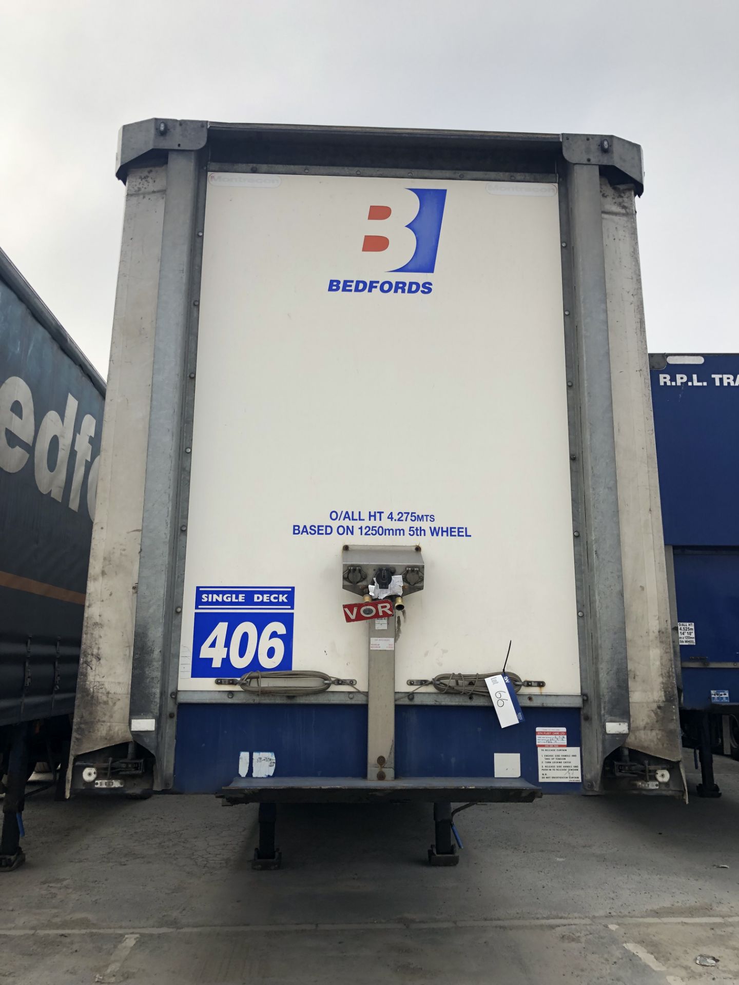 Montracon 13.6m Tri-Axle Curtainside Single Deck Semi-Trailer, chassis no. 101243, ID no. C317902, - Bild 6 aus 11