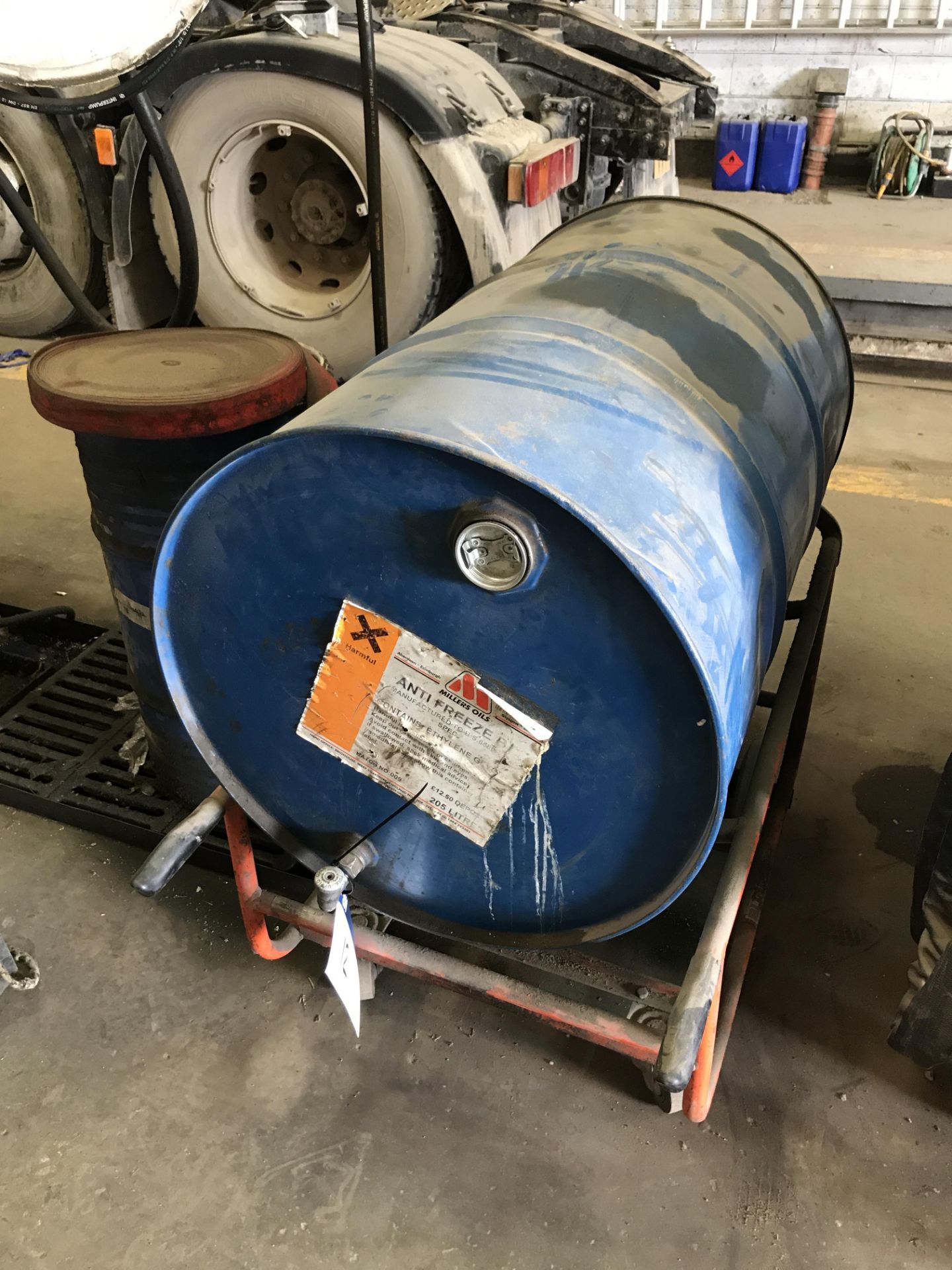 Part Barrel Anti-Freeze, with barrel trolley (lot located at Bedfords Limited (In Administration),