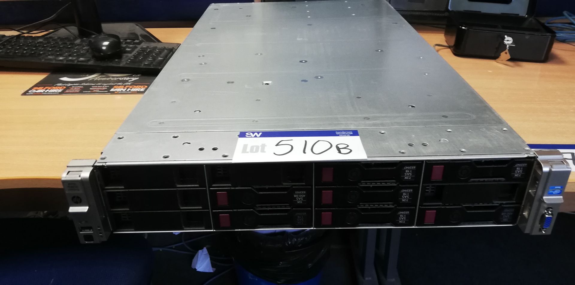 HP Proliant DL380E Gen 8 Intel Inside Xeon Server (hard disk removed), serial no. CZJ40905N9 (lot